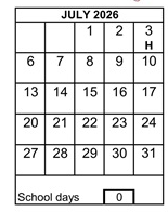 District School Academic Calendar for Antioch Charter Academy for July 2026