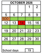 District School Academic Calendar for Antioch Charter Academy for October 2026
