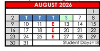 District School Academic Calendar for Granite Hills High for August 2026