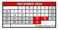 District School Academic Calendar for Granite Hills High for December 2026