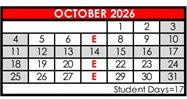 District School Academic Calendar for Granite Hills High for October 2026