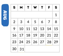 District School Academic Calendar for Dan Spalding Academy for August 2026