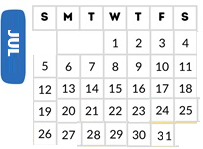 District School Academic Calendar for Dan Spalding Academy for July 2026