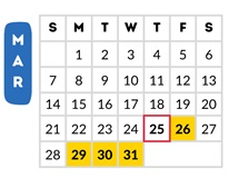 District School Academic Calendar for Dan Spalding Academy for March 2027
