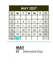 District School Academic Calendar for Holly Avenue Elementary for May 2027