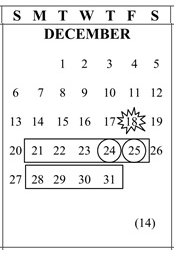 District School Academic Calendar for West Mall Alternative for December 2026