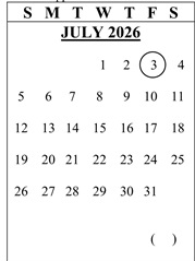 District School Academic Calendar for West Mall Alternative for July 2026