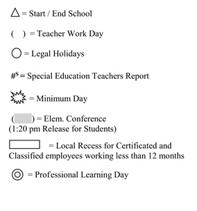 District School Academic Calendar Legend for West Mall Alternative