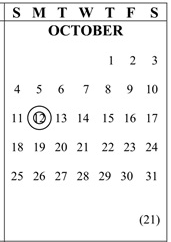 District School Academic Calendar for West Mall Alternative for October 2026