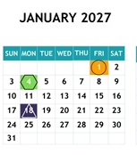 District School Academic Calendar for Sixth Avenue Elementary School for January 2027