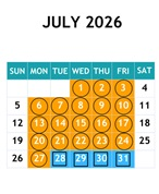 District School Academic Calendar for Sixth Avenue Elementary School for July 2026
