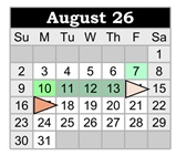 District School Academic Calendar for Lydia Rippey Elem for August 2026