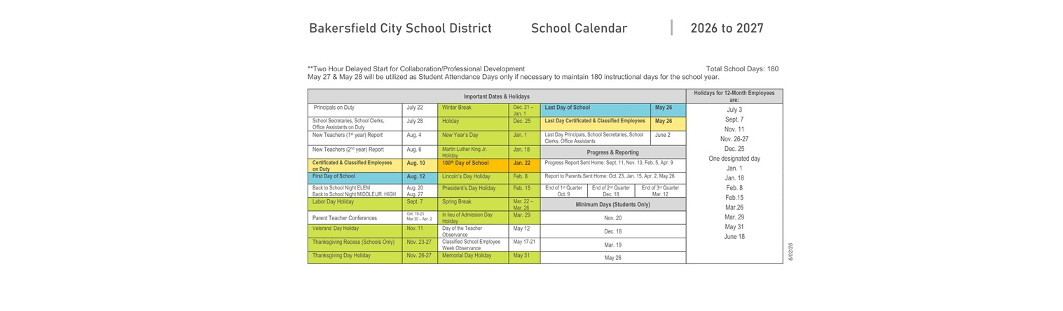 District School Academic Calendar Key for Chipman Junior High