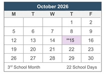 District School Academic Calendar for Chipman Junior High for October 2026