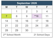 District School Academic Calendar for Chipman Junior High for September 2026