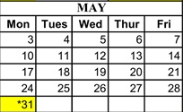 District School Academic Calendar for Deanza Elementary for May 2027