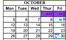 District School Academic Calendar for Deanza Elementary for October 2026