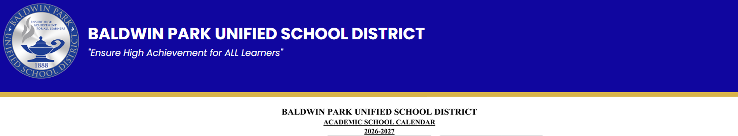 District School Academic Calendar for Deanza Elementary