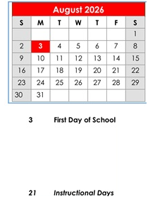 District School Academic Calendar for Elberta Elementary School for August 2026