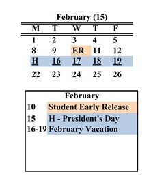 District School Academic Calendar for Abraham Lincoln School for February 2027