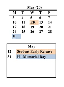 District School Academic Calendar for Abraham Lincoln School for May 2027