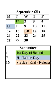District School Academic Calendar for Abraham Lincoln School for September 2026