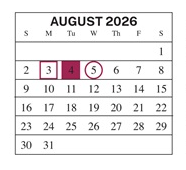 District School Academic Calendar for Central Middle School for August 2026