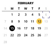 District School Academic Calendar for Meadow Park Middle School for February 2027