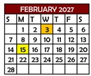 District School Academic Calendar for Gil Sanchez Elem for February 2027