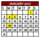 District School Academic Calendar for Gil Sanchez Elem for January 2027