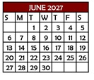 District School Academic Calendar for Gil Sanchez Elem for June 2027