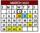 District School Academic Calendar for Gil Sanchez Elem for March 2027