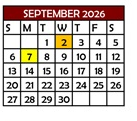 District School Academic Calendar for Gil Sanchez Elem for September 2026