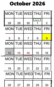 District School Academic Calendar for Foster (stephen) Elementary for October 2026