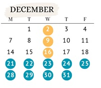 District School Academic Calendar for Amity Creek Elementary School for December 2026