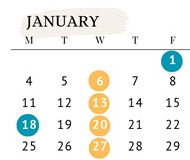 District School Academic Calendar for Amity Creek Elementary School for January 2027
