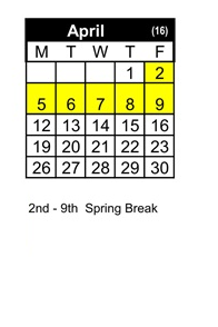 District School Academic Calendar for Morrill Middle for April 2027