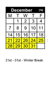 District School Academic Calendar for Morrill Middle for December 2026