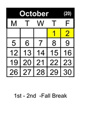 District School Academic Calendar for Morrill Middle for October 2026