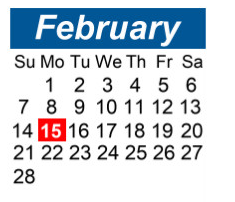District School Academic Calendar for Hillside Junior High School for February 2027