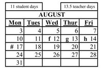 District School Academic Calendar for J. Marion Roynon Elementary for August 2026