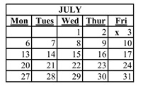 District School Academic Calendar for J. Marion Roynon Elementary for July 2026