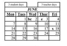 District School Academic Calendar for J. Marion Roynon Elementary for June 2027