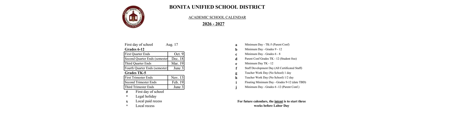 District School Academic Calendar Key for J. Marion Roynon Elementary