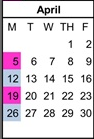 District School Academic Calendar for Rocky Mountain Middle School for April 2027