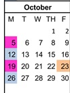 District School Academic Calendar for Rocky Mountain Middle School for October 2026