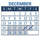 District School Academic Calendar for Ryan Elementary School for December 2026