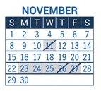 District School Academic Calendar for Ryan Elementary School for November 2026