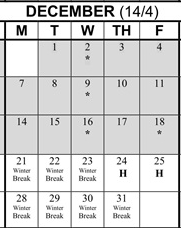 District School Academic Calendar for Brentwood Elementary for December 2026
