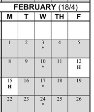 District School Academic Calendar for Brentwood Elementary for February 2027